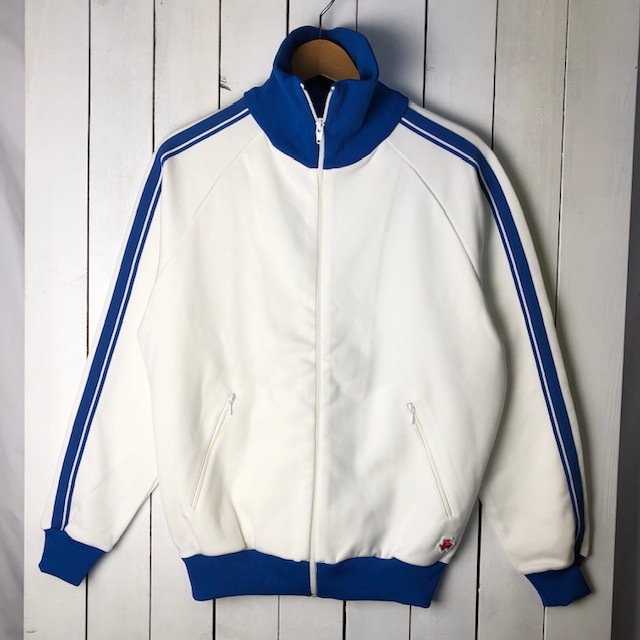 レトロ古着 未使用並 80s DESCENTE トラックジャケット ジャージトップ 