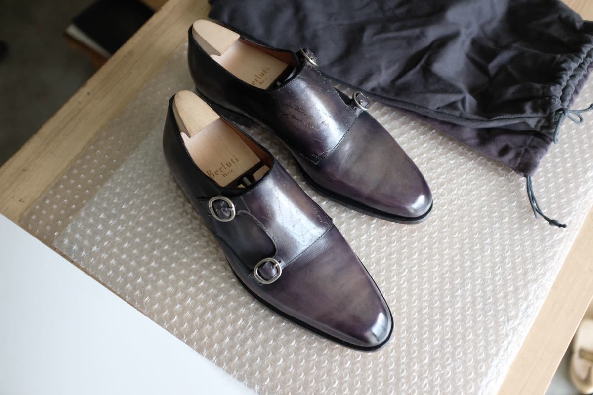 定価 28万円程】Berluti ベルルッティ カリグラフィー ダブルモンク 
