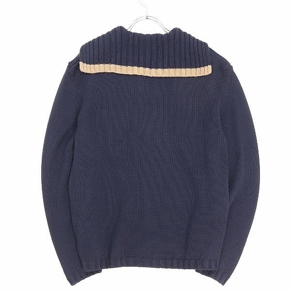 D&G ネイビー ベージュ ニットセーター 90s｜ファッション