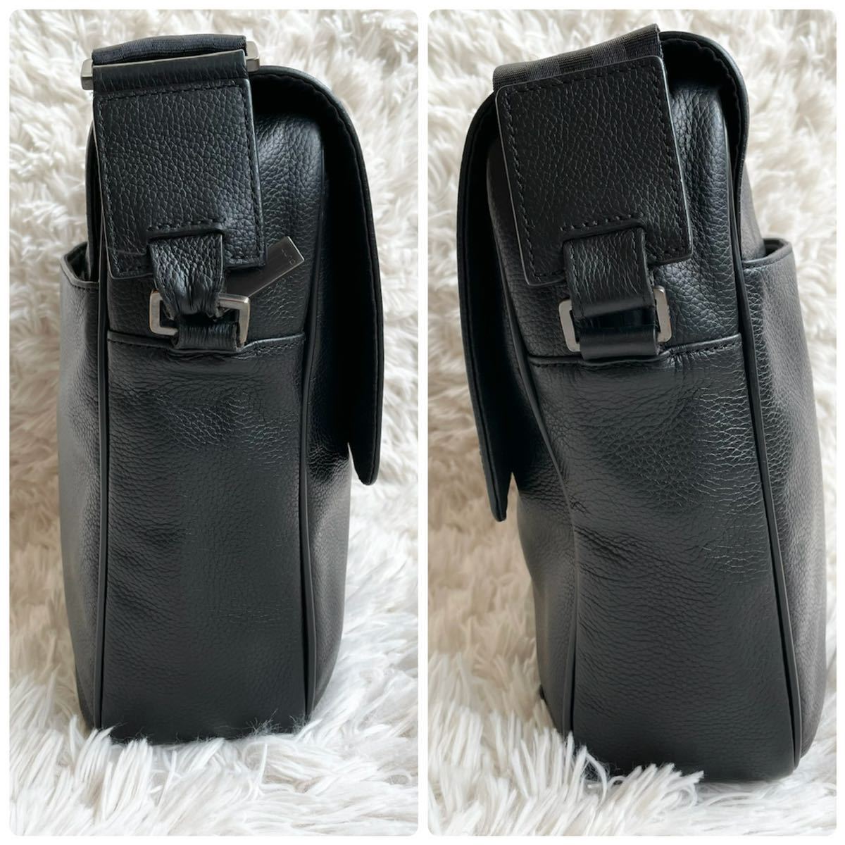 美品【魅せる紳士の風格】dunhill ダンヒル オールレザー ショルダー 