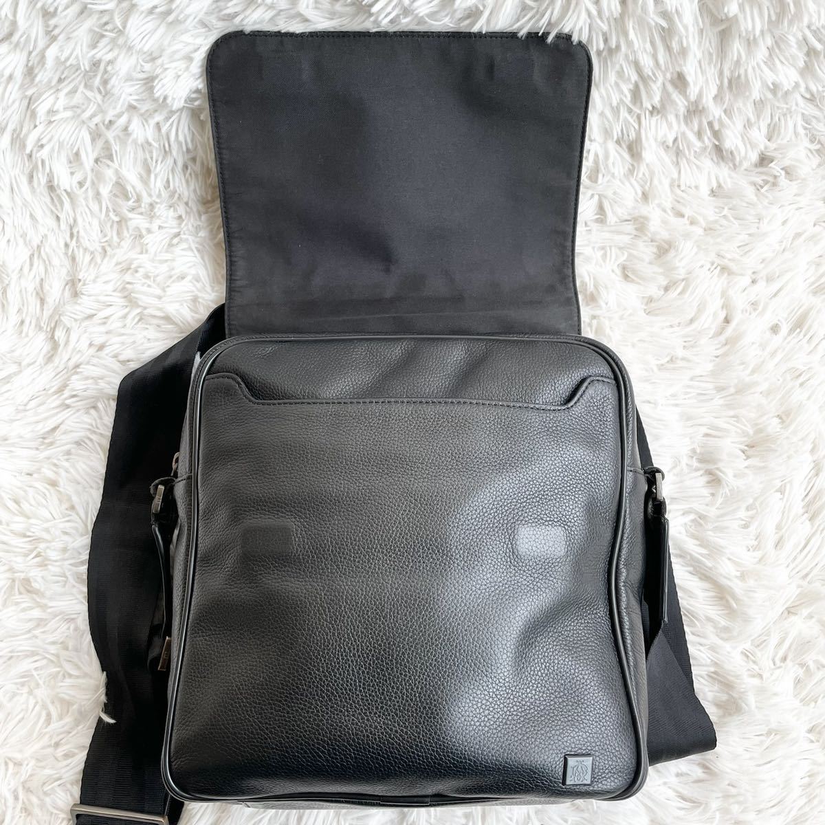 美品【魅せる紳士の風格】dunhill ダンヒル オールレザー ショルダー 