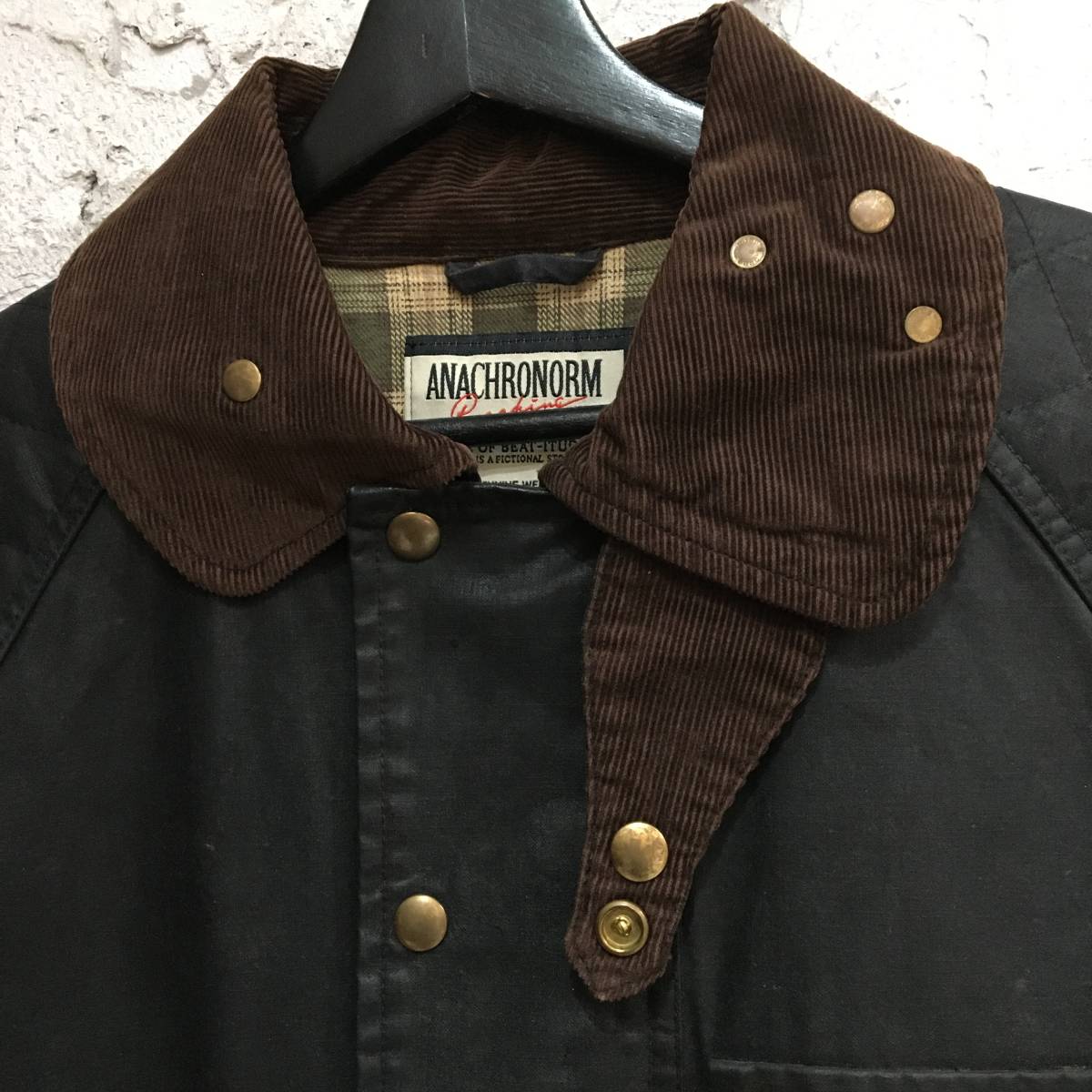 美品 ANACHRONORM Damaged Wax Duck Field Jacket アナクロノーム 