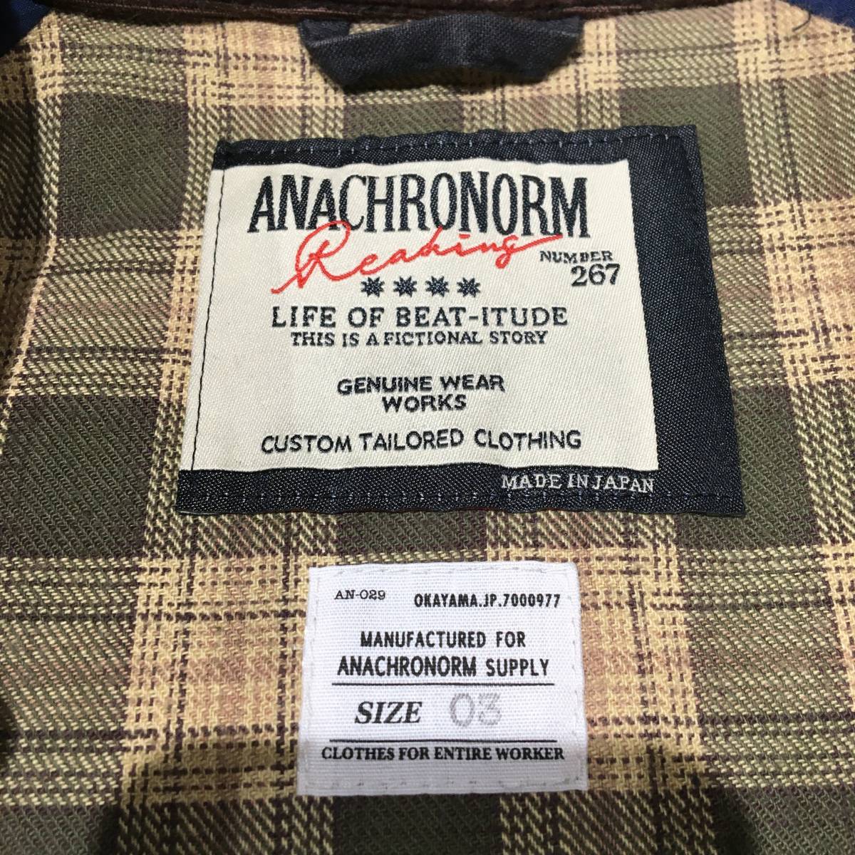 美品 ANACHRONORM Damaged Wax Duck Field Jacket アナクロノーム 