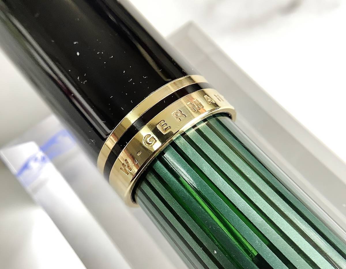 極希少】 万年筆 M800 初期型 ペン先18C PF刻印 ペリカン 緑縞