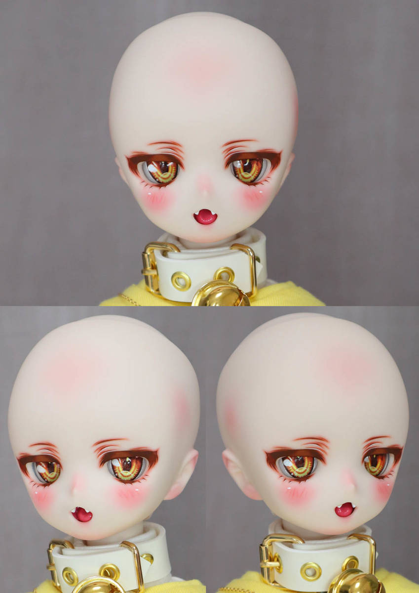 ミャン] DDH-01 セミホワイト肌 カスタムヘッド+レジンアイ+舌パーツ 