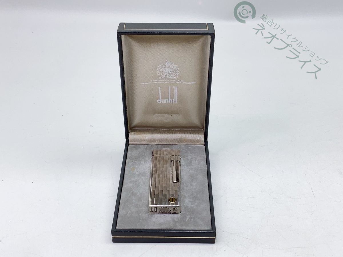 ◇A3463 dunhill ダンヒル ガス ライター 竹模様 シルバー 美品 