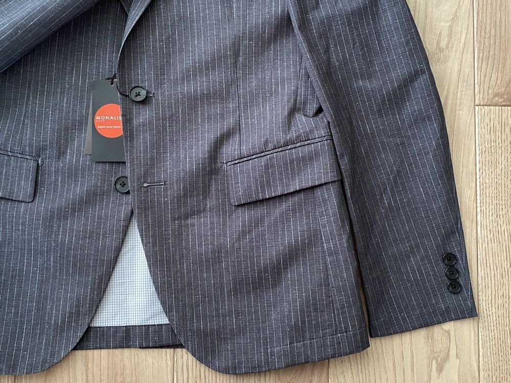 新品 COMME CA MEN コムサメン MONALISA ストライププリント 
