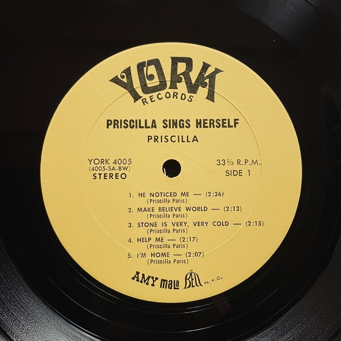 ☆LP☆USオリジナル盤☆STEREO☆美盤☆希少☆PRISCILLA SINGS HER SELF