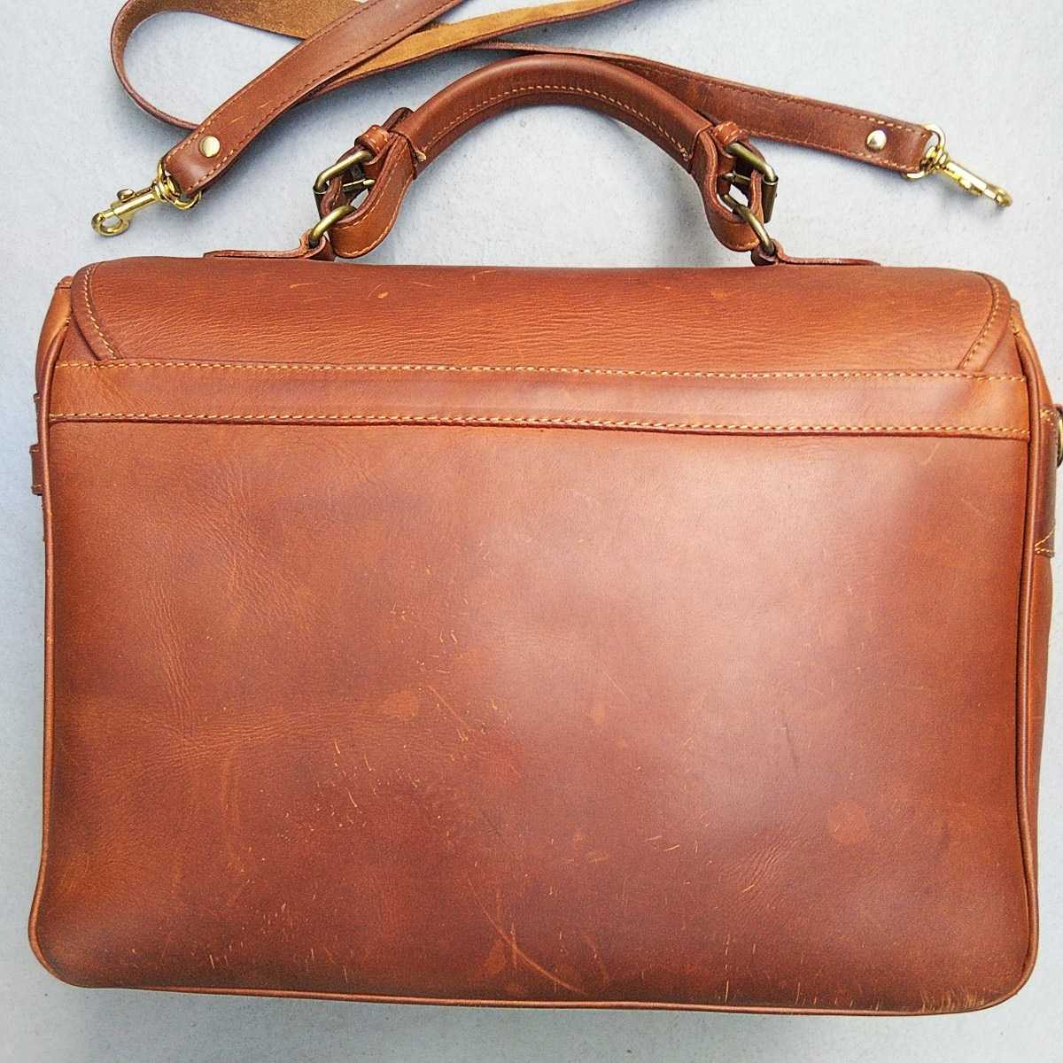 TED BENSON London 2way レザーバッグ 革ショルダーバッグ アウトドア 