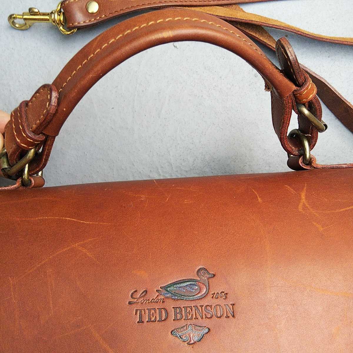 TED BENSON London 2way レザーバッグ 革ショルダーバッグ アウトドア 
