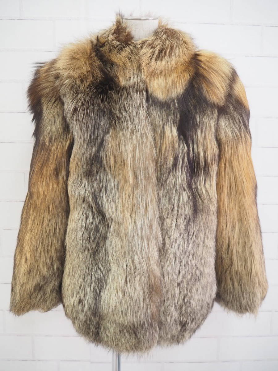 新品，安い ゴールドクロスフォックス ハーフコート 着丈67㎝ 訳あり(フォックス)｜売買されたオークション情報、yahooの商品情報をアーカイブ公開 - オークファン フォックス