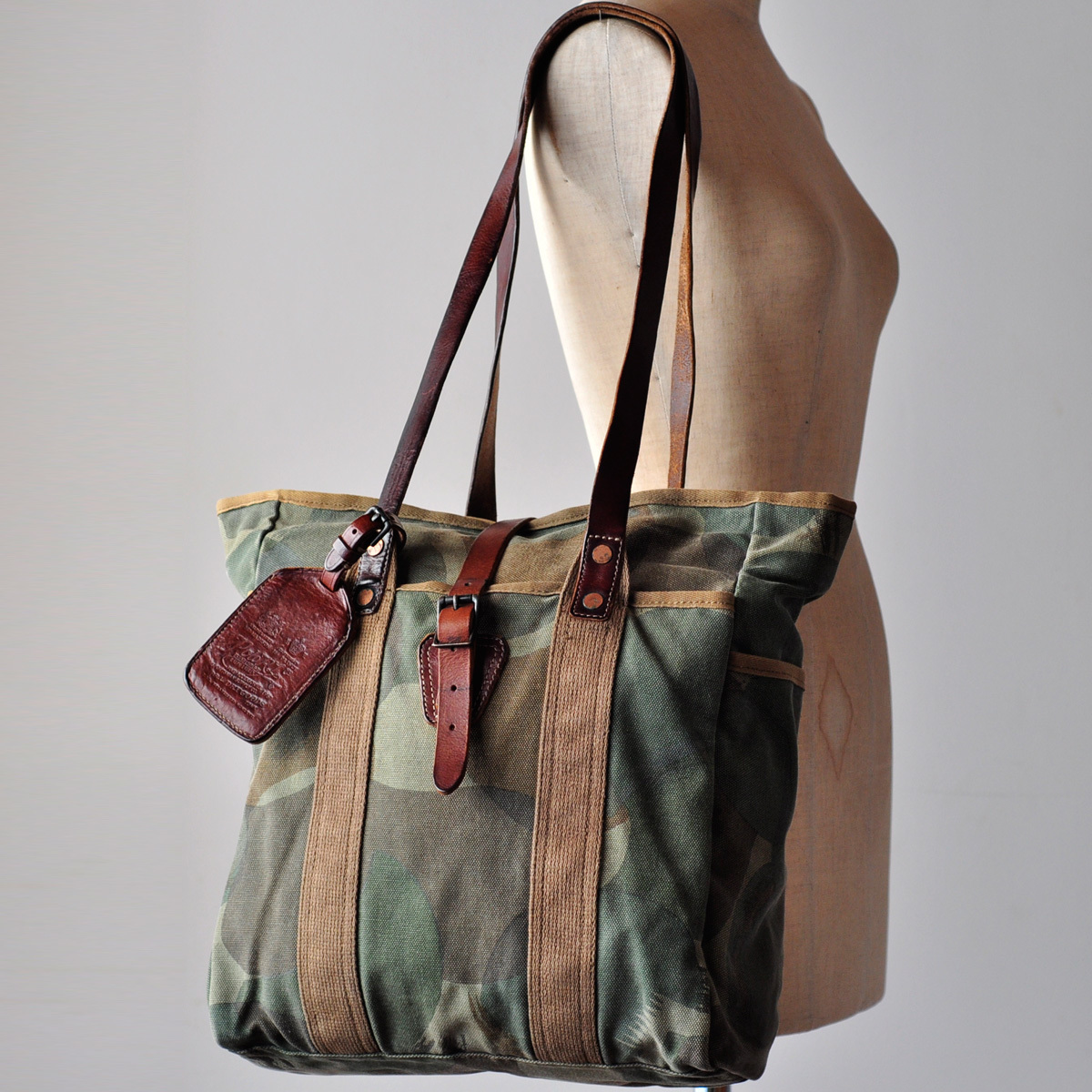 希少 POLO Ralph Lauren Belgian Military Moon & Balls Camo Tote 