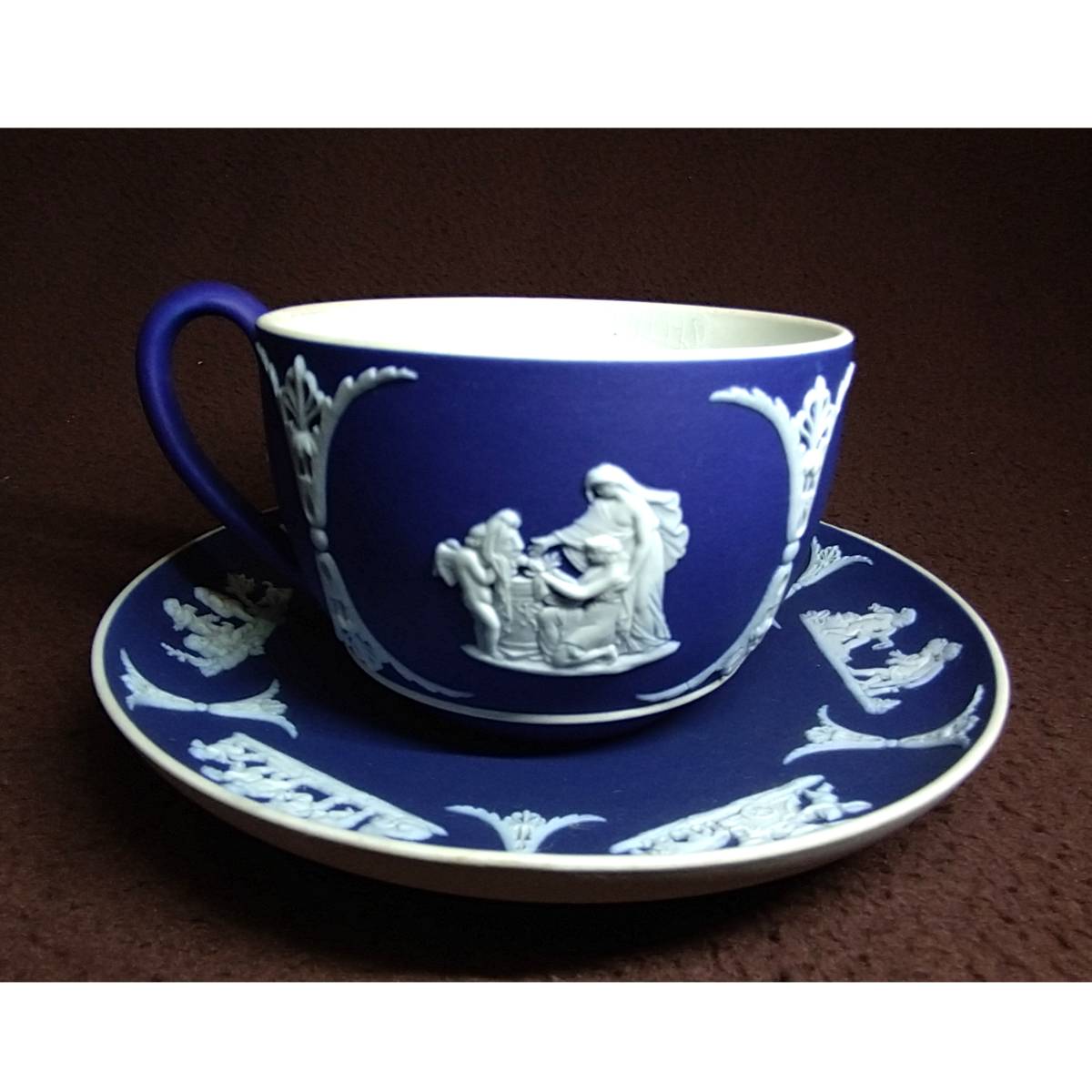 め B レア希少 ウェッジウッド アンティーク ジャスパー ブルー  