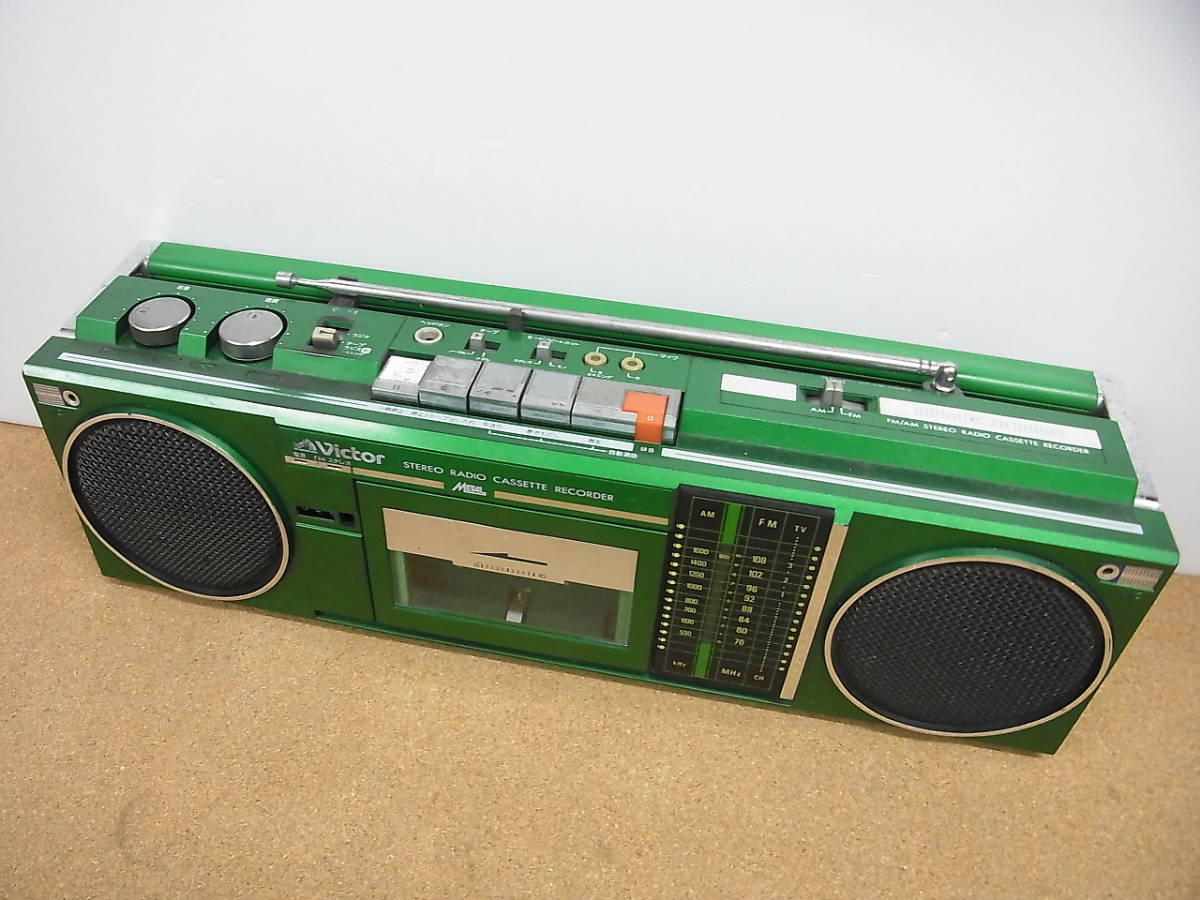 動作未確認 ビクター Victor◇ ラジカセ RC-S33 昭和レトロ RADIO 