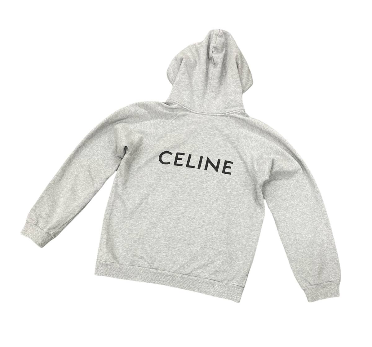 国内正規 □ CELINE バックロゴ プリント スウェット パーカー 