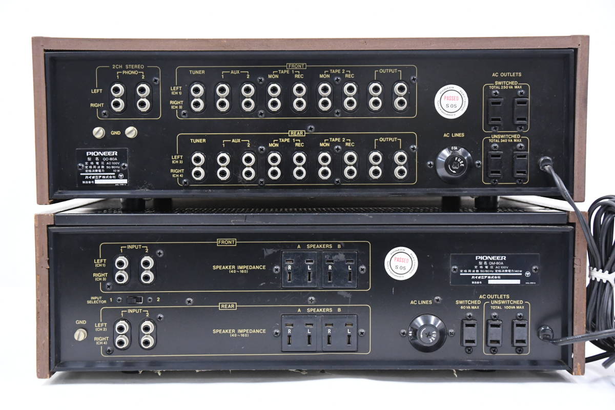 パイオニア パワーアンプ QM-80A Pioneer 4CHANNEL POWER ANPLIFIER