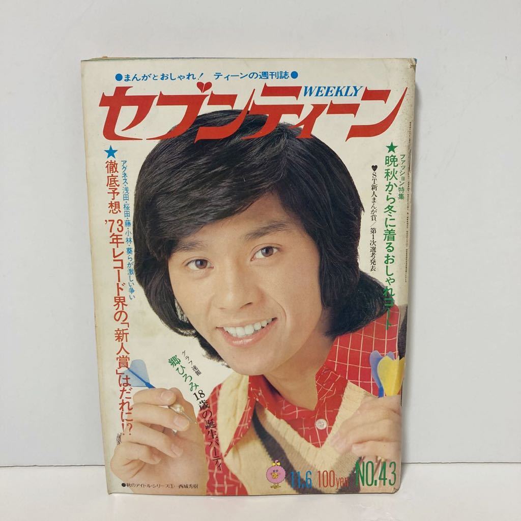 週間 セブンティーン 昭和48年 11月6日号 284 西城秀樹 郷ひろみ 野口