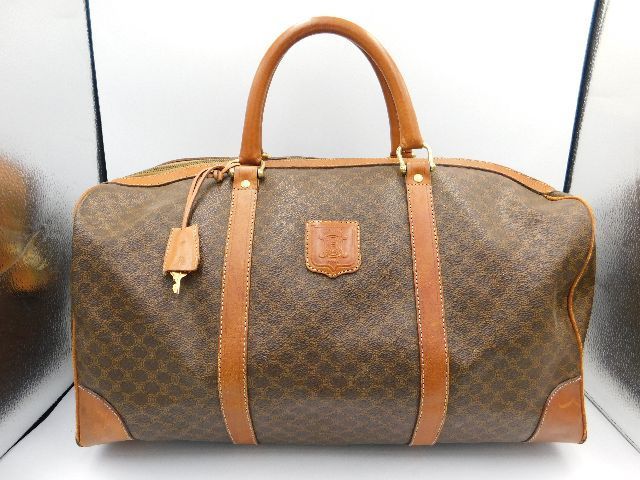 ◇☆CELINE セリーヌ マカダム柄 ボストンバッグ M12 ブラウン系 ◇☆CELINE セリーヌ マカダム柄 ボストンバッグ M12 ブラウン系