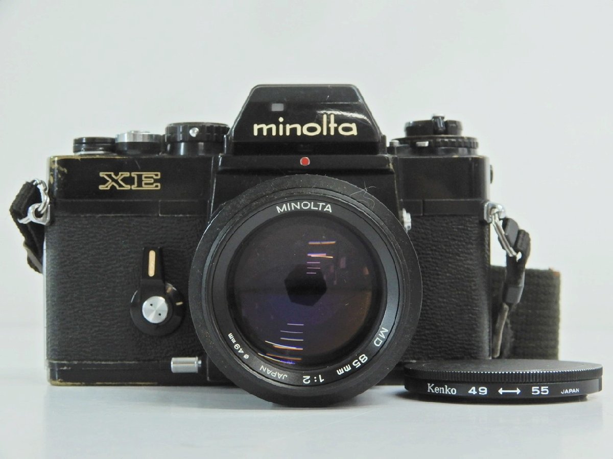 S922◆minolta ミノルタ 一眼レフ フィルム カメラ XE MD85mm 1:2 Φ49 日本製 8001477 昭和レトロ/部品取り