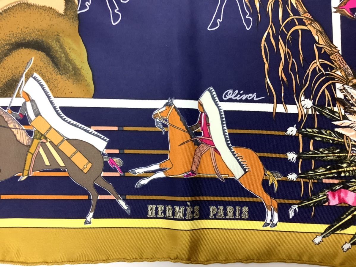 HERMES エルメス カレ90 パウニー族の首長 PANI LA SHAR PAWNEE 大判
