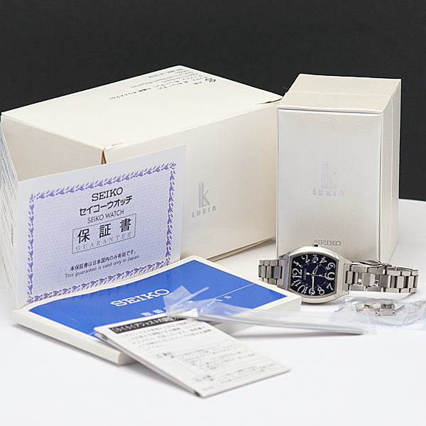 美品】SEIKO ルキア 1B22-0BC0 見繕う 電波ソーラー ネイビー 