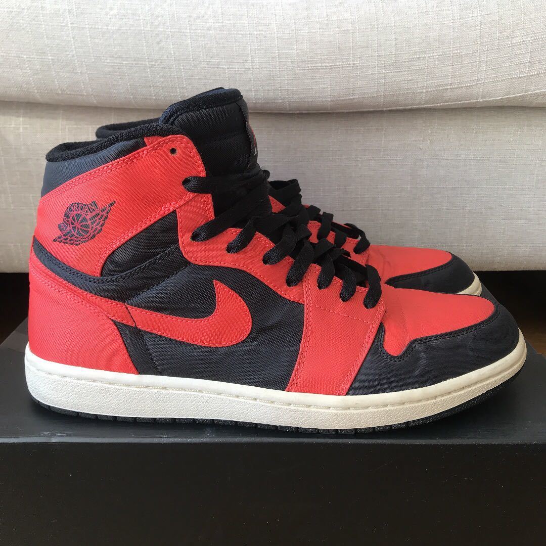 Nike ナイキ Air Jordan エア ジョーダン 1 RETRO レトロHIGH ハイ ナイロン ブラック/マックスオレンジ/ホワイト 344613-061