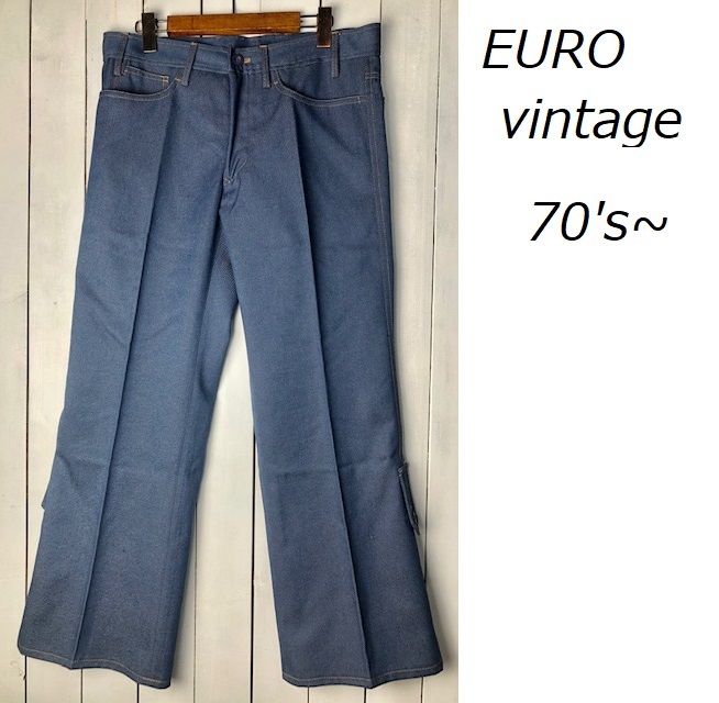 送料無料，低価 ユーロ古着 Vintage 70s ワークデニムパンツ ドイツ VEB Oberbekleidung 48 ヨーロッパ ワーク ヴィンテージ オールド ワイドパンツ 4(Lサイズ)｜売買されたオークション情報、yahooの商品情報をアーカ Lサイズ