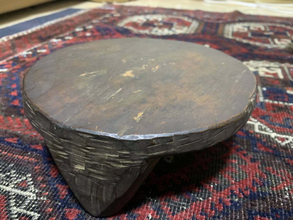 African - Crafts (アフリカ工芸品) LIGHT “セヌフォ族のスツール 