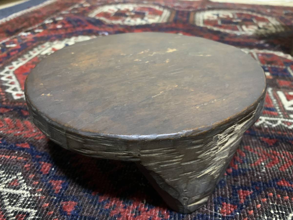 African - Crafts (アフリカ工芸品) LIGHT “セヌフォ族のスツール 