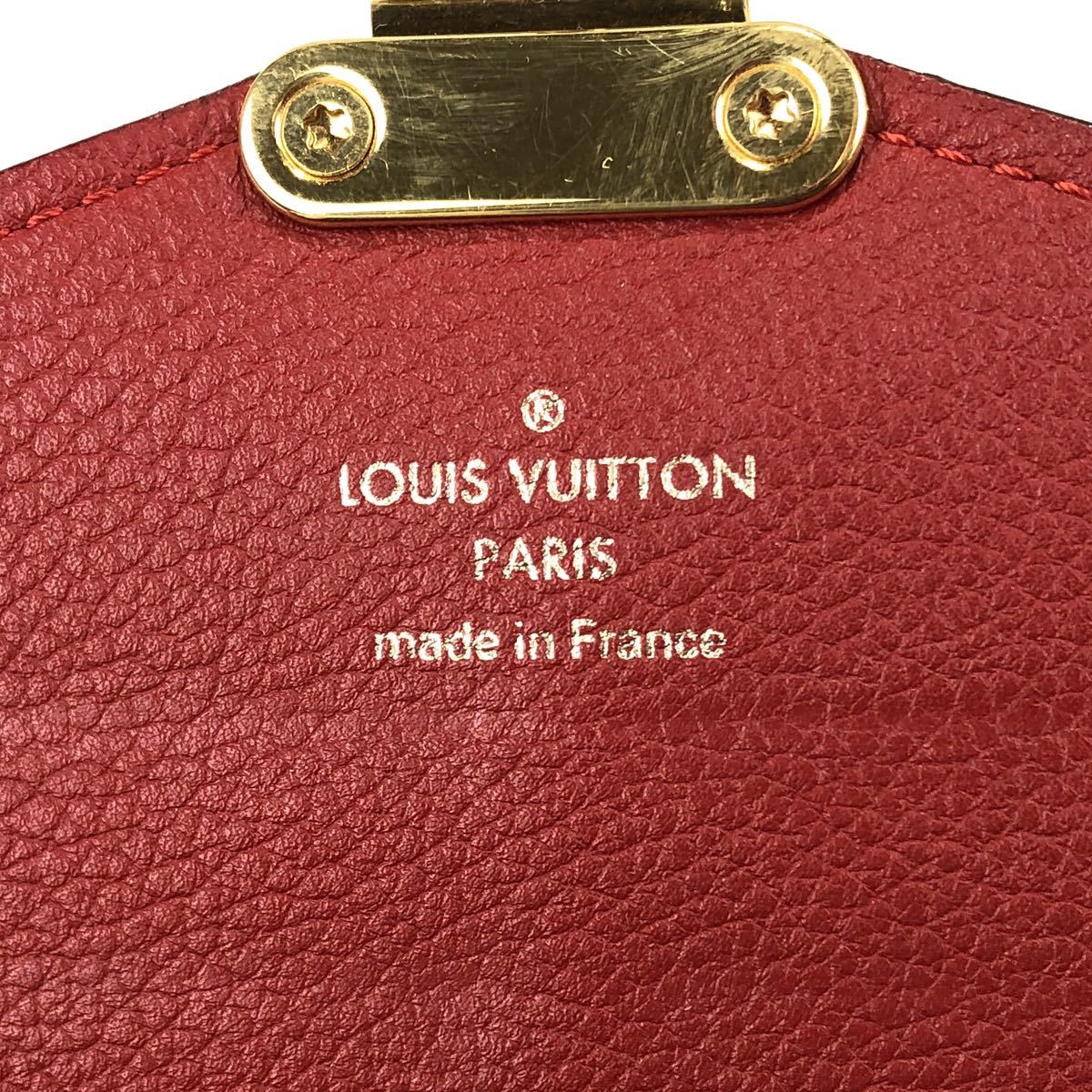 LOUIS VUITTON ルイヴィトン 財布 長財布 ポルトフォイユ パラス モノグラムライン 赤 中古