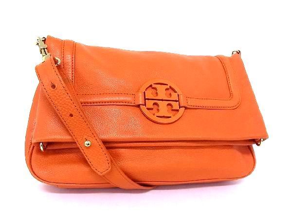 1円 ■美品■ TORY BURCH トリーバーチ レザー ゴールド金具 ショルダーバッグ 斜め掛けかばん 肩掛け レディース オレンジ系 X2450Vh TORY トリーバーチ BURCH 二つ折り財布 0 ベージュ