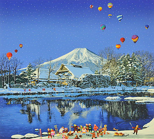 ヒロ・ヤマガタ 『日本のエッセンス 初雪』 シルクスクリーン 直筆