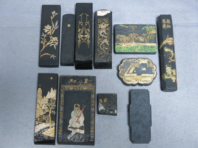 中国コレクション 書道 古墨【中国墨 まとめて 上海墨厰出品 油煙一〇