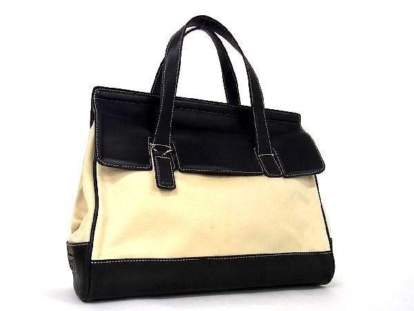 1円 COACH コーチ 7705 キャンバス×レザー ハンドバッグ トートバッグ