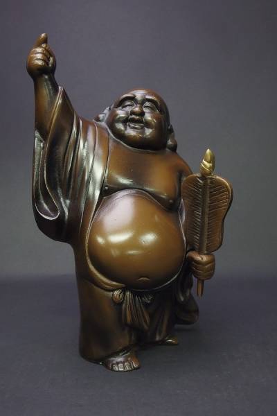 逸】極美品 縁起物 軍配布袋置物② 七福神 ◇高岡銅器(鉄製)｜売買され