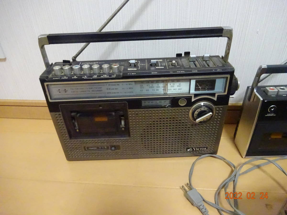 昭和レトロ Victorビクター ラジカセ RC-838 ラジカセ ラジオ