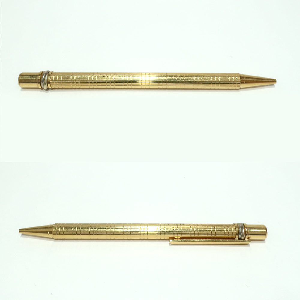 Cartier カルティエ ボールペン トリニティ ゴールドカラー キャップ式