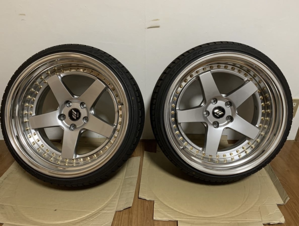 美品 深リム WORK ワーク ジスタンス W5S 金ピアス 10J＋10 11J－3