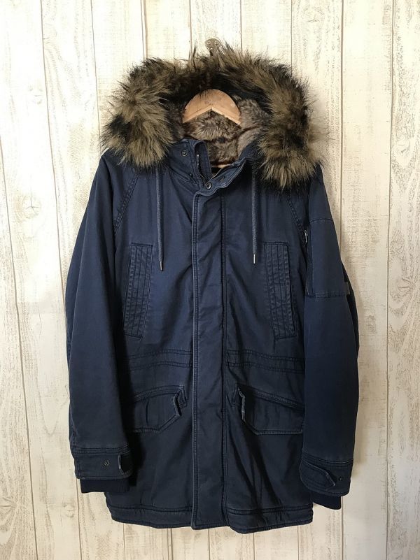 851☆【M-51 裏ボア モッズコート 紺】HOLLISTER ホリスター 