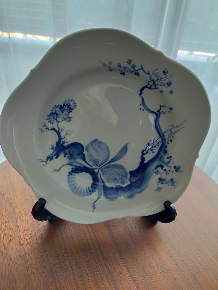 ターコイズブルー オービット マイセン プレート26cm : 824001-23475