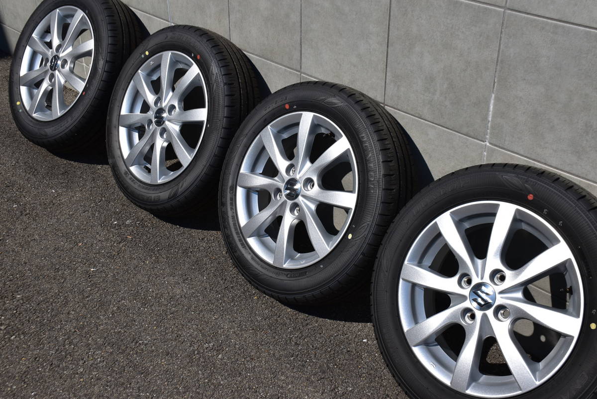 ワゴンRスティングレー純正アルミタイヤセット 155/65R14 新車外し 