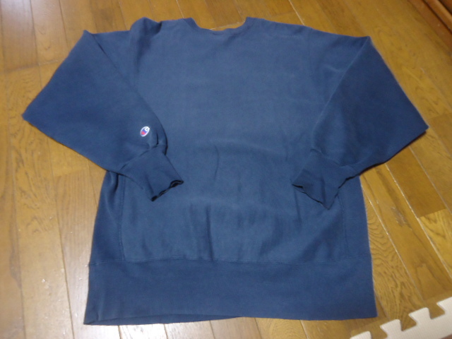 L/NYU/刺繍タグ/90s/チャンピオン/ビンテージ/パーカー/ネイビー