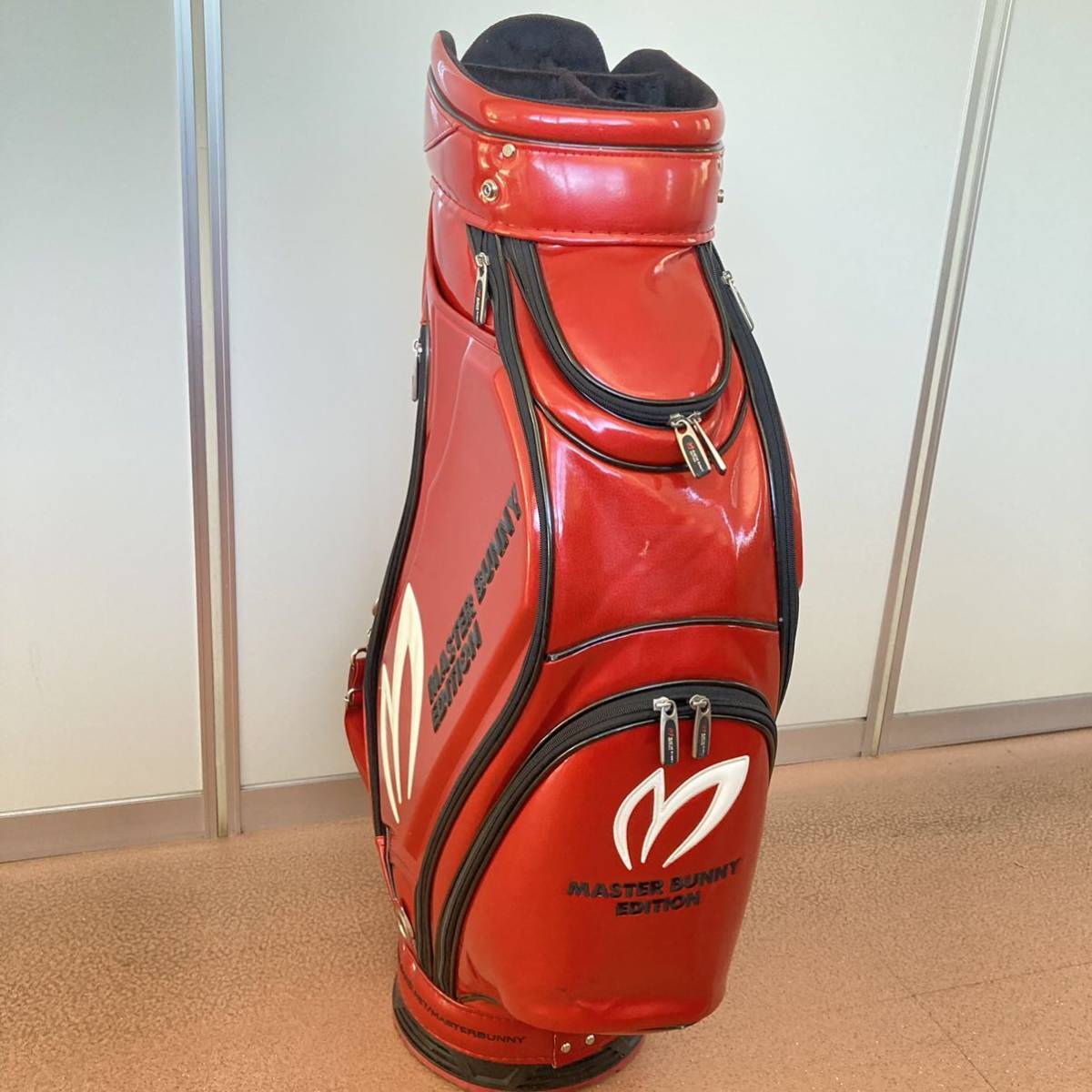 パーリーゲイツ/キャディバックエナメルレッド