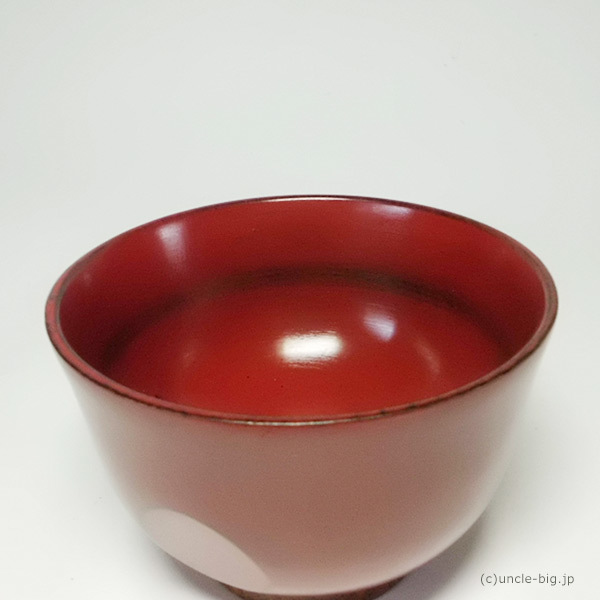 【特価品】漆器 味噌汁椀3個セット 赤 天然木・漆塗 箱なし