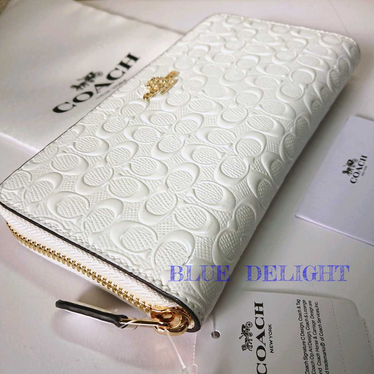 ☆1円スタート【新品-未使用】コーチ COACH シグネチャー ホワイト 白 
