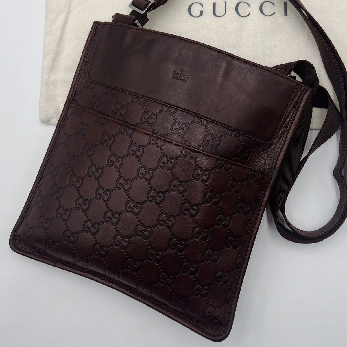 1円～ ほぼ未使用品 GUCCI オールドグッチ ショルダーバッグ