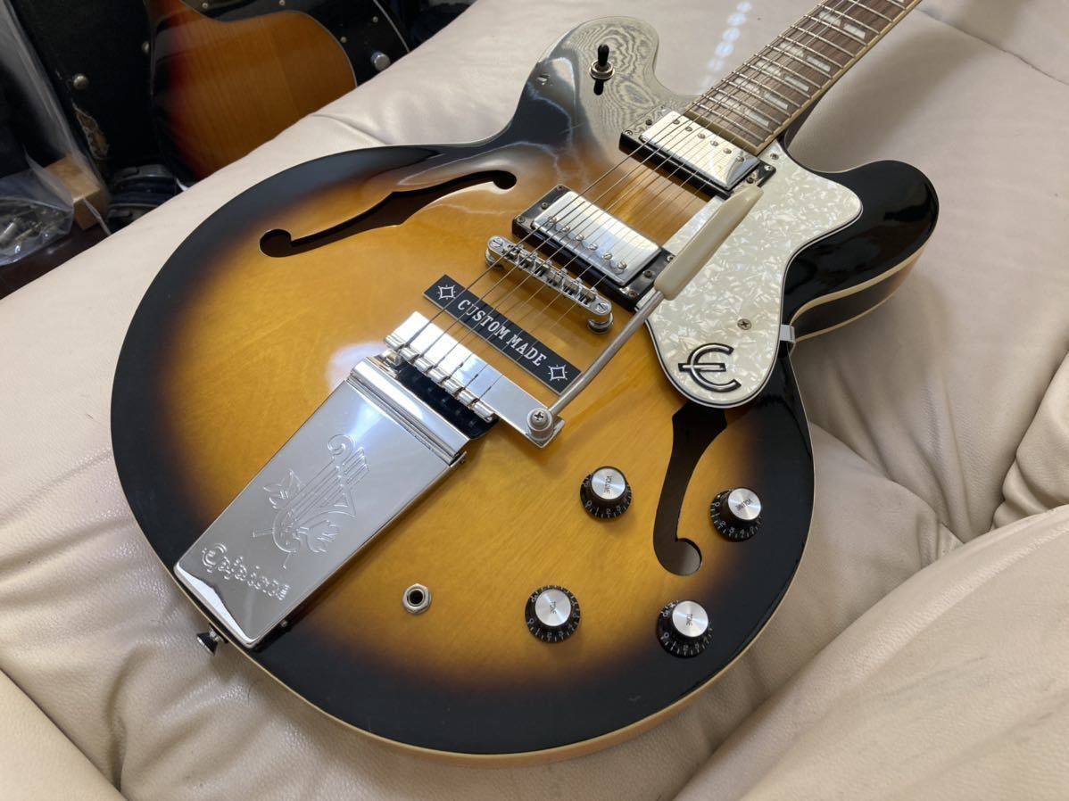 epiphone riviera ii ダンカンMOD 美品 Epiphone Riviera Ⅱ MOD /w Maestro Lyre Vibrola(エピフォン)｜売買
