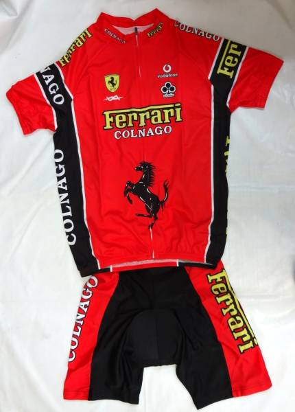 Ferrari Colnago サイクルジャージ セット Colnago Ferrari コルナゴ フェラーリ サイクルジャージセット(Lサイズ