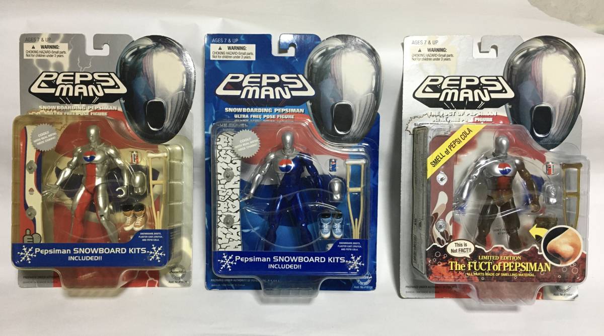 ペプシマン 3種類 PEPSI MAN フィギュア 未開封品 まとめ売り 