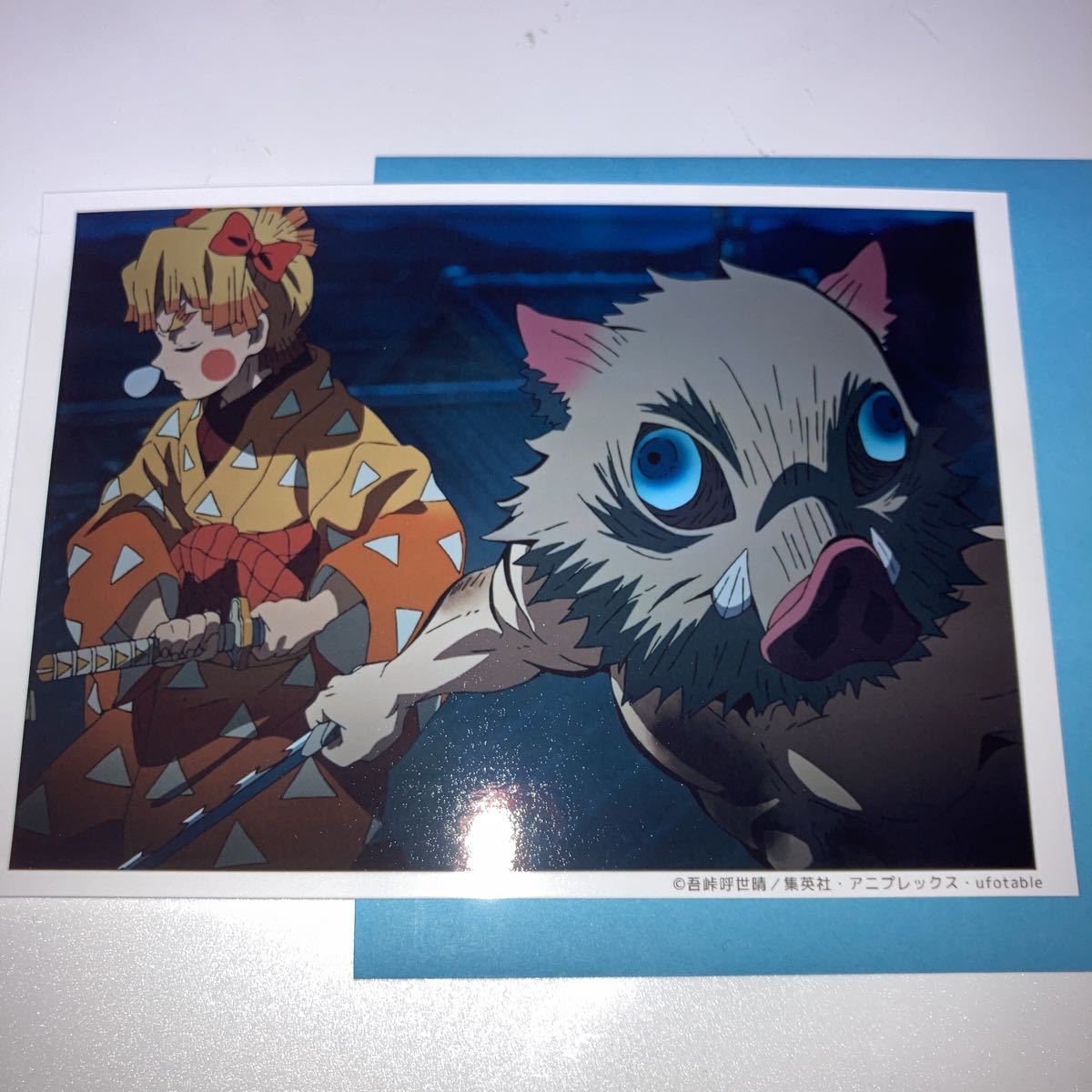 キャラカード 嘴平伊之助(アップ/鼻から血) 「鬼滅の刃 遊郭編 ｜その他 